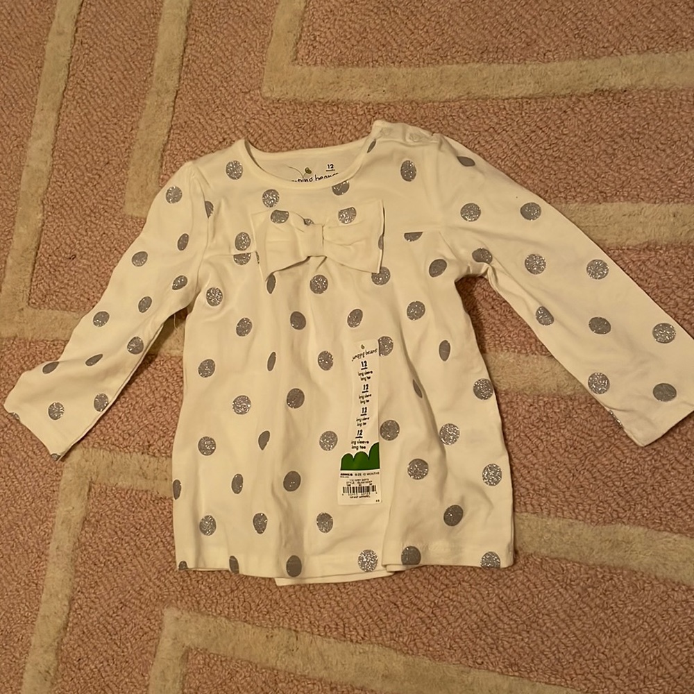 Sparkle polka dot shirt